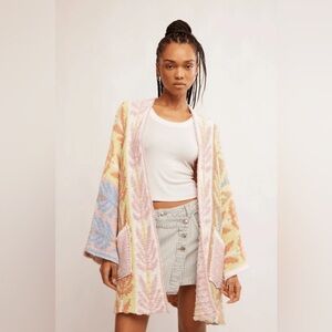 Free People Multicolor Knit Cardigan